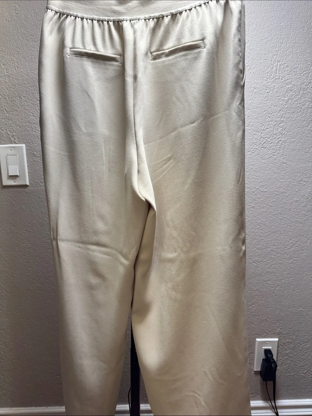 INC International Concepts Cream Wide-Leg Dress Pants